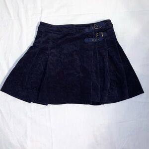 Ralph Lauren Dark Blue Mini Skirt with Buckles
